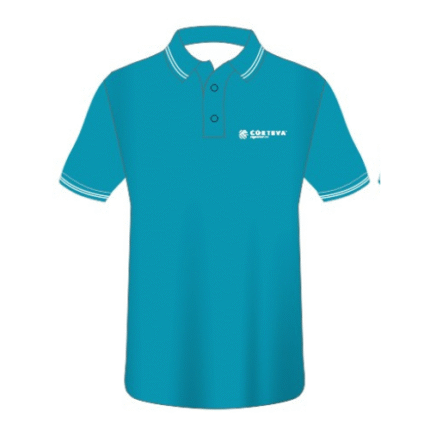 Aqua Blue Polo T-Shirt with Logo